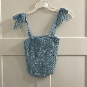 Abercrombie light blue ruched tank